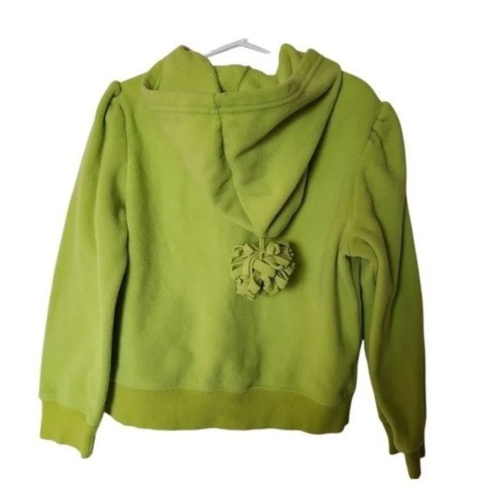 Gymboree Snowman Microfleece Hoodie Cozy Cutie Girls Size S Small 5 6 Years Gree